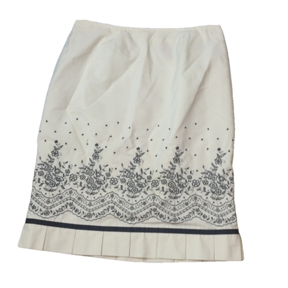 OSCAR de la Renta cream black skirt size 8